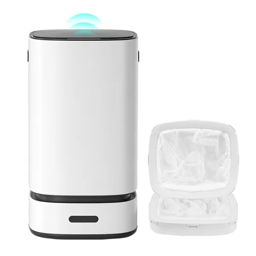 Vista 7 de ELPHECO Cubo de basura automático de acero inoxidable con sensor de 4 galones, cubo de basura autosellante, cubo de basura de 15 litros, cubo