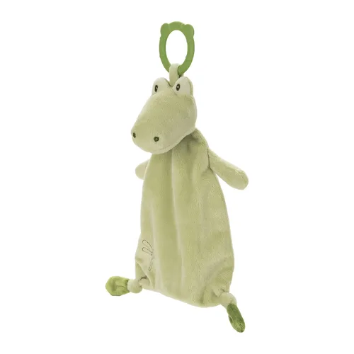 Vista 3 de GUND - Palillo de dientes para bebé, Ensley Alligator Mordedor de peluche y manta de seguridad, verde, 13 pulgadas