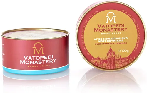 Vista 15 de Incienso Monástico Puro del Monte Athos con la Auténtica Receta Tradicional 3.53 oz (Ambar)