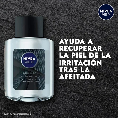 Vista 6 de NIVEA Men, Deep, Refrescante e Hidratante Después del Afeitado, Vainilla y Bourbon, 3.3 fl oz (3.4 fl oz)