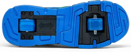 Vista 4 de Zapatos deportivos con ruedas para niños y niñas, calzado unisex con tacón con ruedas, tenis deportivos de primera calidad para niños y niñas