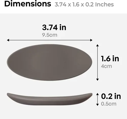 Vista 6 de Carrotez Soporte para cuchara de café de silicona, 2 piezas (0.2 x 1.6 x 3.74 pulgadas), soporte para cuchara flexible en forma de almendra