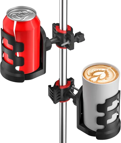 Vista 8 de Soporte de micrófono ajustable para bebidas con soporte de micrófono giratorio de 360°, soporte universal para botella de agua, soporte para taza