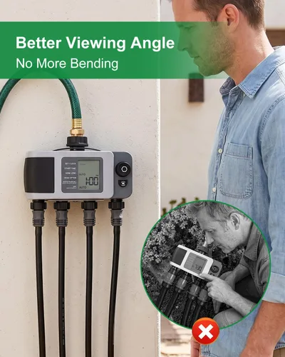 Vista 5 de Metal Mounting Bracket Fit for Orbit B-Hyve XD 4 Hose Timer, Outdoor Holder