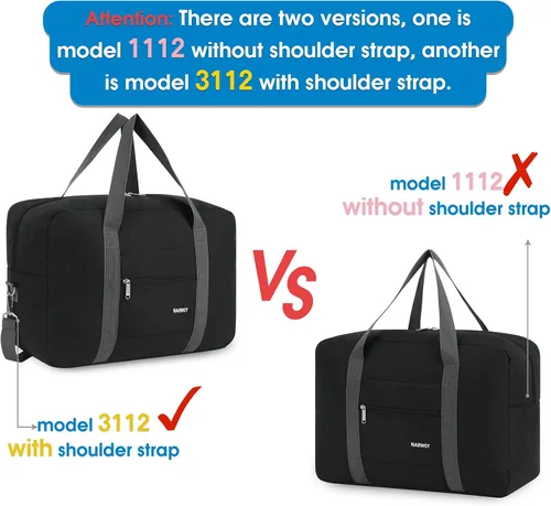 Vista 6 de For Spirit Airlines - Bolsa de viaje plegable para llevar en el equipaje, bolsa deportiva de fin de semana durante la noche para mujeres y niñas