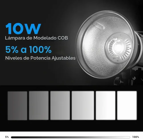 Vista 2 de Godox SK400II-V Studio Strobe, nueva versión mejorada de SK400II, sistema inalámbrico X de 400 W 2.4G GN65 5700K Monolight con lámpara de modelado