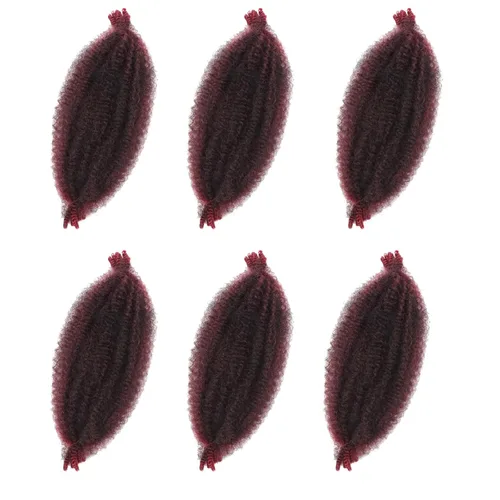 Vista 20 de Cabello para trenzar de 10 pulgadas para locs suaves sintéticos, trenzas de ganchillo Passion Spring Cuban Twist Hair Butterfly Loc Marley Twist