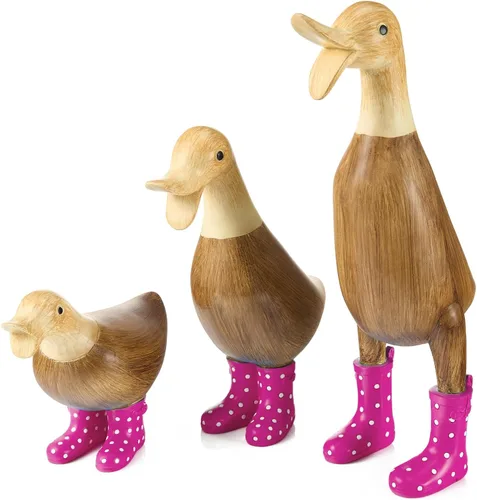 Vista 8 de Pato con botas, decoraciones de patio, arte de jardín, patos charcos con botas de agua manchadas lindas - Individual - Estatuas de decoración