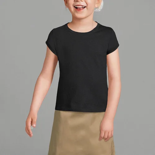 Vista 4 de Lands' End School Uniform Girls Short Sleeve Essential T-Shirt