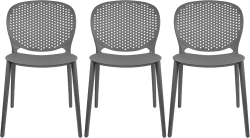 Vista 25 de 2xhome Juego de 2 sillas de comedor para patio Silla auxiliar moderna apilable para piscina al aire libre Plástico resistente a la intemperie