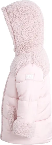 Vista 5 de DKNY Baby Girls' Winter Jacket - Fleece Lined Quilted Bubble Puffer Parka Coat (12M-4T)