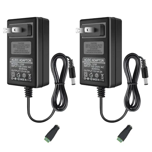 Vista 8 de Fuente de alimentación LED de 12 V 1 A, fuente de alimentación de adaptador de CA de 12 W, transformador de 100-240 V CA a 12 V CC, fuente
