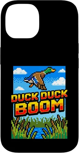 Vista 4 de Funny Duck Hunting Pixel Art Retro Gamer 8-Bit Arcade Boom Caso para iPhone 16