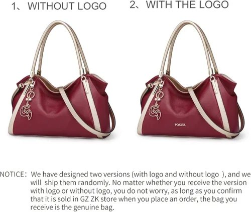 Vista 7 de Bolsos de cuero para mujer, bolsos de hombro con asa superior para mujer