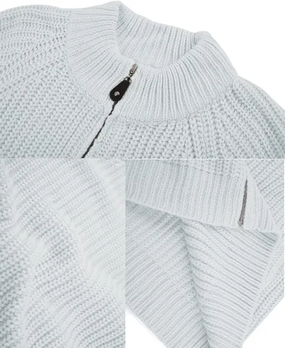 Vista 4 de Aoysky Men's Sweater Cardigan Full Zip Up Slim Fit Stand Collar Knitwear Jacket