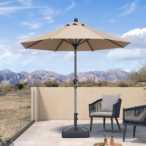Vista 43 de PURPLE LEAF - Sombrilla de patio rectangular de 6' x 4', sombrilla de mesa para exteriores con marco de aluminio, sombrilla de mercado, sombrilla