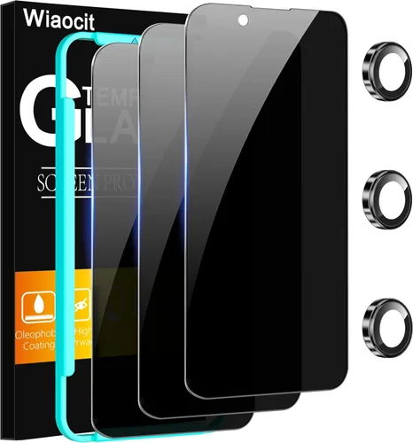Vista 16 de Wiaocit Paquete de 3 protectores de pantalla de vidrio templado de dureza 9H y 3 protectores para lentes de cámara para Samsung Galaxy Z Fold 7