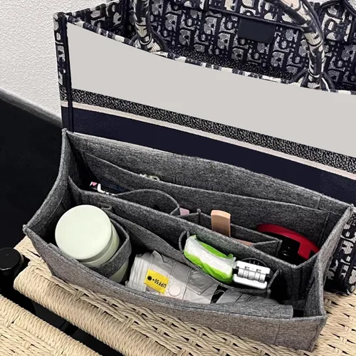 Vista 8 de Doxo Organizador de bolso para bolsos, organizador de fieltro para bolso con 2 tamaños, inserto de bolsa compatible con bolsas D grandes para libros