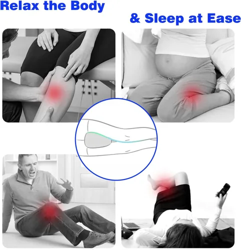 Vista 5 de Almohada de alineación de cadera para personas que duermen de lado, almohada de rodilla de espuma viscoelástica para alivio del dolor de ciática