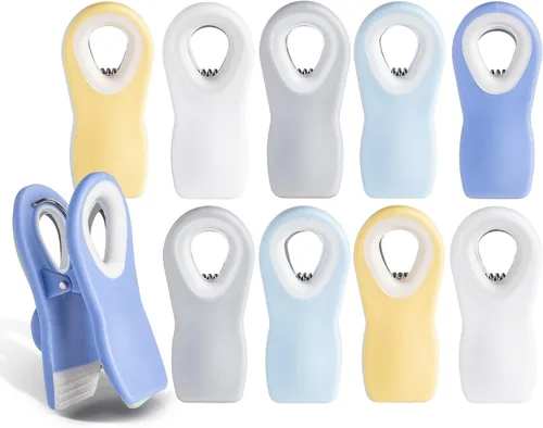 Vista 10 de COOK WITH COLOR Clips para bolsas de chips con imán para almacenamiento de alimentos con agarre hermético para bolsas de pan, bolsas de aperitivos
