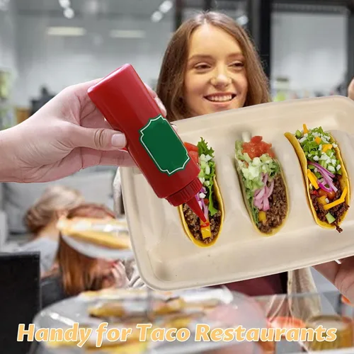 Vista 6 de 150 soportes desechables para tacos para fiestas, platos de taco de pulpa de bagazo de primera calidad, platos de tacos con 3 divisores, soporte