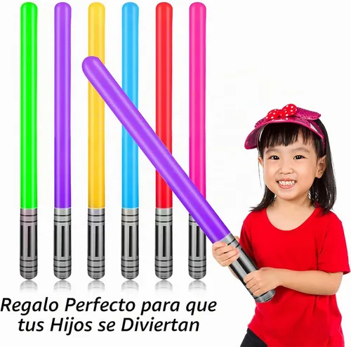 Vista 4 de 12 globos inflables de fiesta de espada de sable de luz, juego de globos de palo de espada de sable de luz para disfraces, disfraces, recuerdos