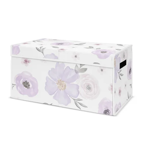 Vista 12 de Sweet Jojo Designs Caja de almacenamiento plegable de juguetes con tapa para habitación de bebé, habitación de niños, marfil, bohemio, vintage