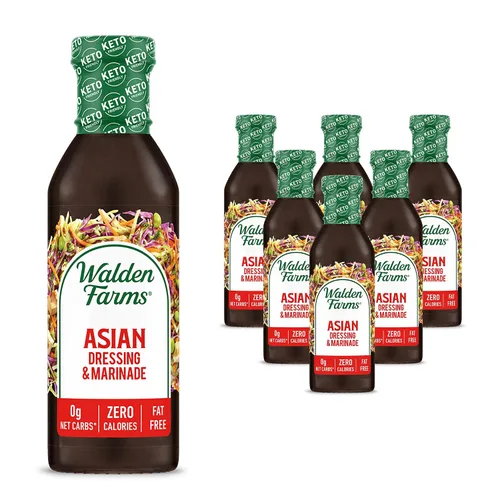 Vista 27 de Walden Farms Vinagreta balsámica de pera y blanca, sin calorías, sin gluten, baja en carbohidratos, apta para dieta cetogénica, vegana, sin azúcar
