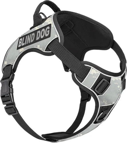 Vista 30 de Dogline Quest Arnés para perro sin tirones con parches reflectantes extraíbles para perro, reflectante, suave, cómodo, chaleco para perro con Azteca