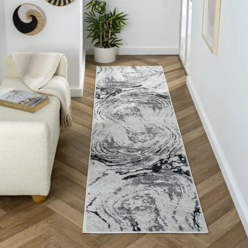 Vista 17 de LUXE WEAVERS Alfombra de área azul 2x3 con remolino de mármol