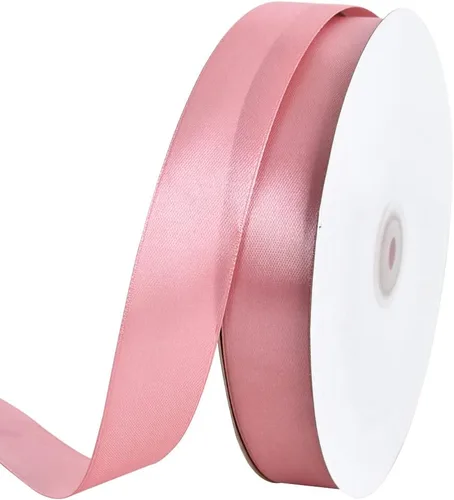 Vista 33 de TONIFUL 1-1/2 Pulgadas (40mm) x 100 Yardas Cinta de Satén Rosa Bebé Ancha de Tela Sólida para Envolver Regalos, Cinta para Silla, Día de San