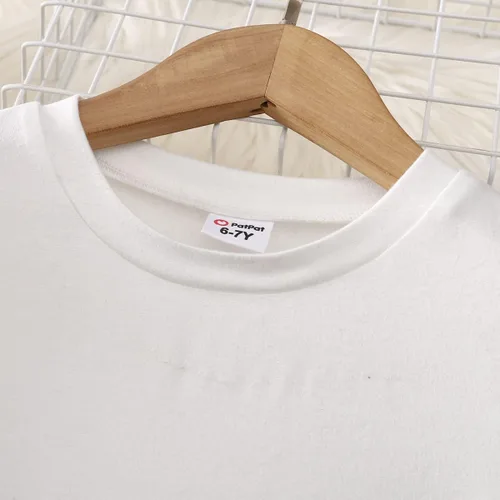 Vista 8 de PATPAT Conjunto de 2 piezas para niñas con camiseta de manga larga y falda de pata de gallo con botones