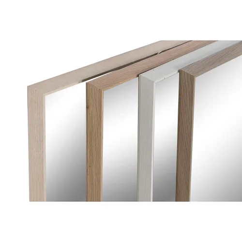 Vista 3 de Espejo de pared Home ESPRIT Blanco Marrón Beige Gris Cristal Poliestireno 63,3 x 2,6 x 89,6 cm (4 Unidades)