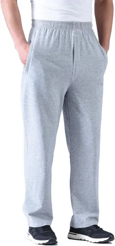 Vista 4 de Zoulee Pantalones deportivos casuales de algodón con cremallera frontal para hombre