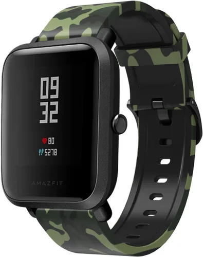 Vista 6 de FitTurn BJNAAL P36/P32/P22 - Correa de repuesto para reloj inteligente BJNAAL P36/P32/P22 Smartwatch Correa de silicona suave camuflaje deportivo