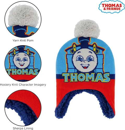 Vista 4 de Mattel Conjunto de gorro y manoplas de invierno para bebés y niños, gorro para niños de 2 a 4 años
