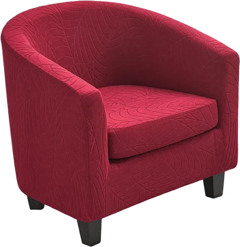 Vista 12 de NILUOH - Funda elástica para silla de club de 2 piezas, funda suave y elástica para silla de bañera, fundas para sillas de barril, fundas