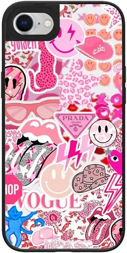 Vista 26 de Funda para iPhone 7 Plus/8 Plus, diseño moderno y estético de playa costera, parte trasera de policarbonato duro brillante, parachoques de TPU