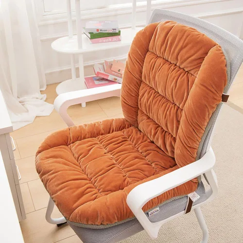 Vista 8 de Cojín para Silla de Oficina con Asiento Suave, Funda Desmontable, Soporte Lumbar, para Silla Mecedora, 90x50cm