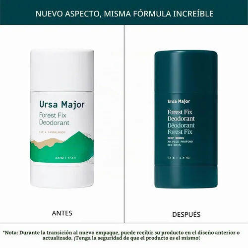 Vista 2 de Ursa Major Forest Fix Desodorante Sin aluminio, natural 2.6 oz