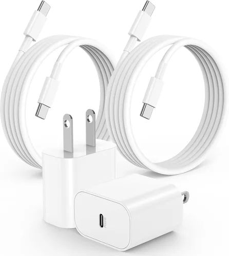 Vista 9 de Cargador para iPhone 17 16 15, enchufe de bloque de carga rápida USB C de 20 W y cable tipo C a C de 6 pies largo para Apple iPhone 17 Pro Max/17