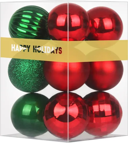 Vista 158 de Esferas pequeñas de Navidad de bronce y dorado de 1.6 pulgadas, adornos para decoración de árbol de Navidad, bolas colgantes inastillables