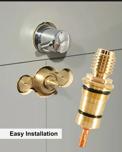 Vista 6 de 47050000 Cartucho termostático de 1/2 pulgada apto para válvula de agua Grohe, grifo de bañera y ducha, elemento térmico, latón