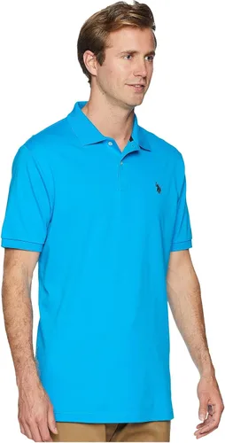 Vista 4 de U.S. Polo Assn. Camisa entretejida de color sólido para hombre, XL