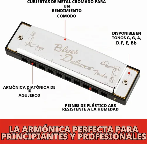 Vista 2 de Fender Blues Deluxe Armónica, Accesorios de Guitarra, Clave de La