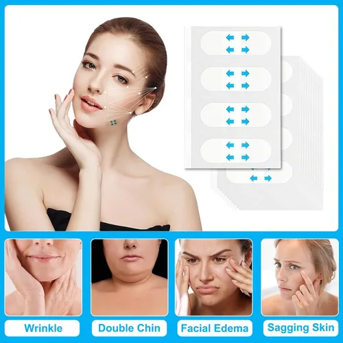 Vista 4 de 240 cintas para levantamiento facial, cinta invisible para levantamiento de ojos, cinta facial para levantar y apretar instantáneamente la piel