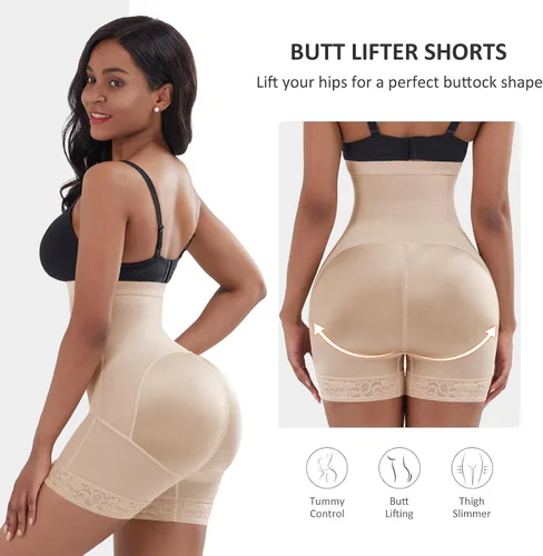 Vista 5 de FeelinGirl Fajas Colombianas Moldeadoras Moldeadoras Faja Faja Pantalones cortos para levantamiento de glúteos