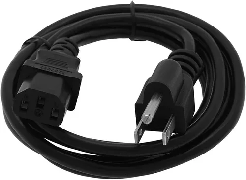 Vista 2 de Cable de alimentación de CA universal de 3 clavijas para impresora láser Brothers HL-L3270CDW (6 pies, negro)