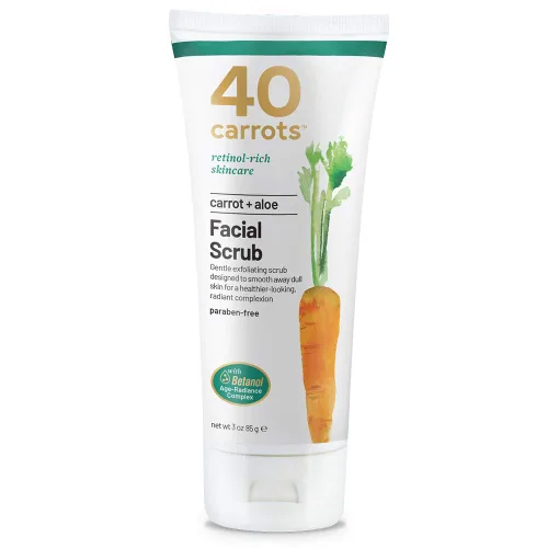 Vista 6 de 40 Carrots Exfoliante facial de limpieza facial de aloe de zanahoria, ayuda a mejorar el tono y la textura de la piel, consigue una piel más suave