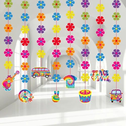Vista 10 de Duraaamo Paquete de 8 pancartas para fiesta de frutas, guirnalda de papel de Twotti Frutti bailando Frutti, recortes colgantes de papel para verano